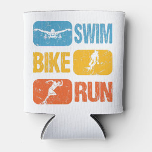 Rafraîchisseur Pour Canette Triathlon vintage - Course à vélo de natation