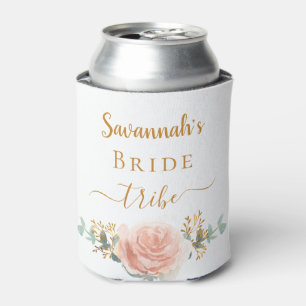 Rafraîchisseur Pour Canette Tribu de mariée rose gold floral eucalyptus verdur