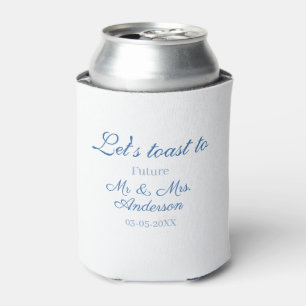 Rafraîchisseur Pour Canette trinquons aux futurs mr & mrs couple mariage bleu