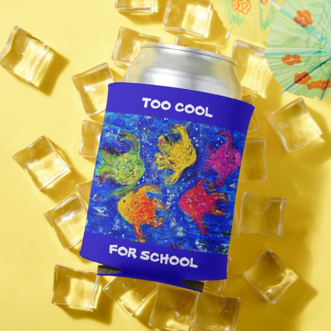 Rafraîchisseur Pour Canette Trop Cool pour l'école Can Koozie (Été in situ)