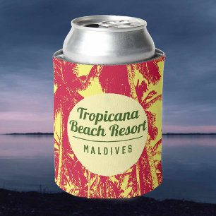 Rafraîchisseur Pour Canette Tropical Beach Resort avec Palm Trees Design