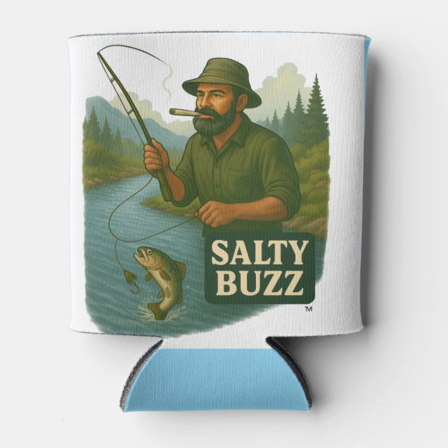 Rafraîchisseur Pour Canette Trout Fishing Salty Buzz (Devant)