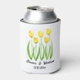 Rafraîchisseur Pour Canette Tulipes Jaunes fleurie Printemps Russe Mariage