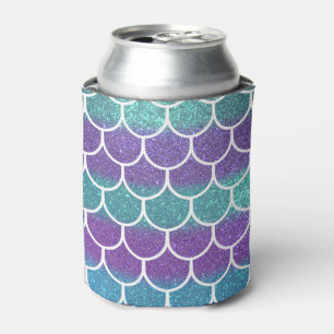 Rafraîchisseur Pour Canette Turquoise Motif Parties scintillant  violet Sirène