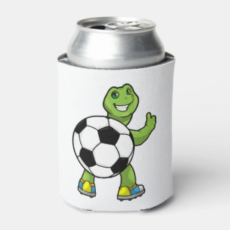 Rafraîchisseur Pour Canette Turtle As Soccer Player With Soccer Ball