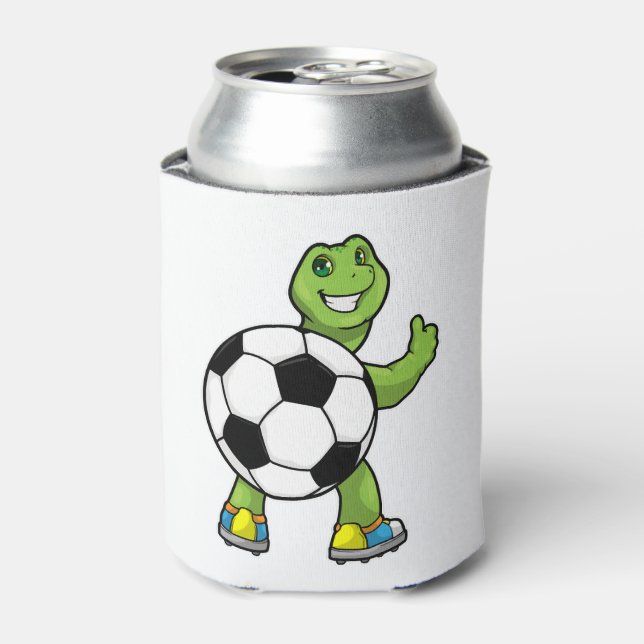 Rafraîchisseur Pour Canette Turtle As Soccer Player With Soccer Ball