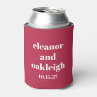 Typographie chic Magenta Rouge ivoire Mariage pers