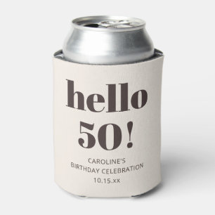 Rafraîchisseur Pour Canette Typographie Gras Marron Chaud Anniversaire 50 Ans