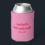 Rafraîchisseur Pour Canette Typographie Gras Personnalisée Rose Rouge Bat mitz<br><div class="desc">Typographie en gras personnalisé Pink brillant et rouge Bat mitzvah moderne peut refroidir</div>