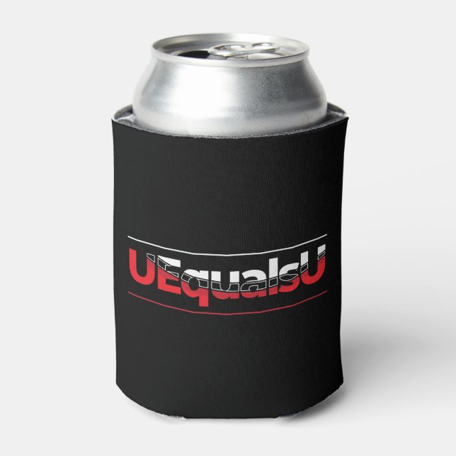 Rafraîchisseur Pour Canette UEqualsU VIH Typographie indétectable Art (Can devant)