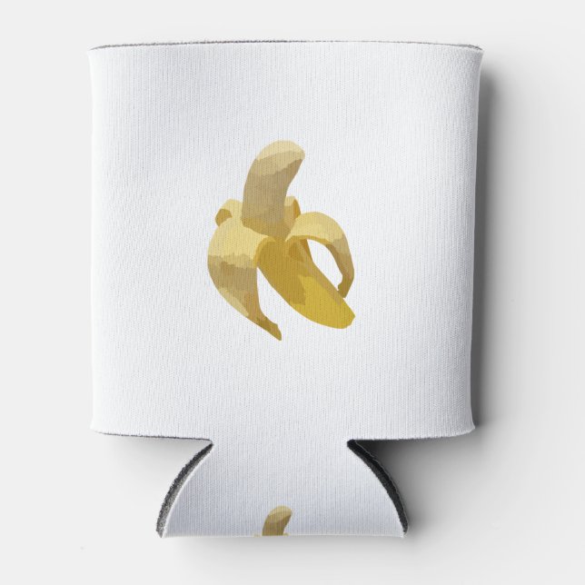 Rafraîchisseur Pour Canette Un dessin animé de banane à moitié pelée (Devant)