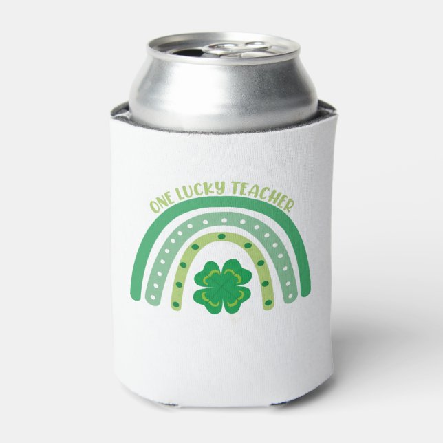 Rafraîchisseur Pour Canette Un professeur chanceux Irish Rainbow St Patrick’s  (Can devant)