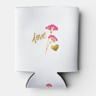 Rafraîchisseur Pour Canette Un Rose doux Et Un Coeur D'Amour Attrayant