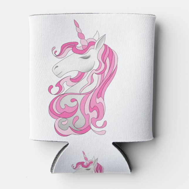 Rafraîchisseur Pour Canette Unicorne rose (Devant)