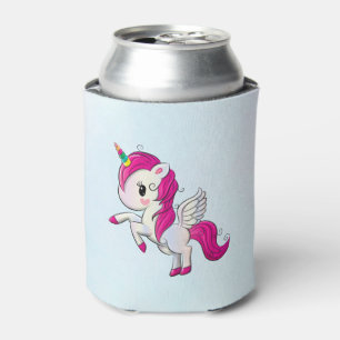 Rafraîchisseur Pour Canette Unicorne rose mignonne avec ailes