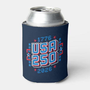 Rafraîchisseur Pour Canette USA 250 – 1776 à 2026 Pixel Art