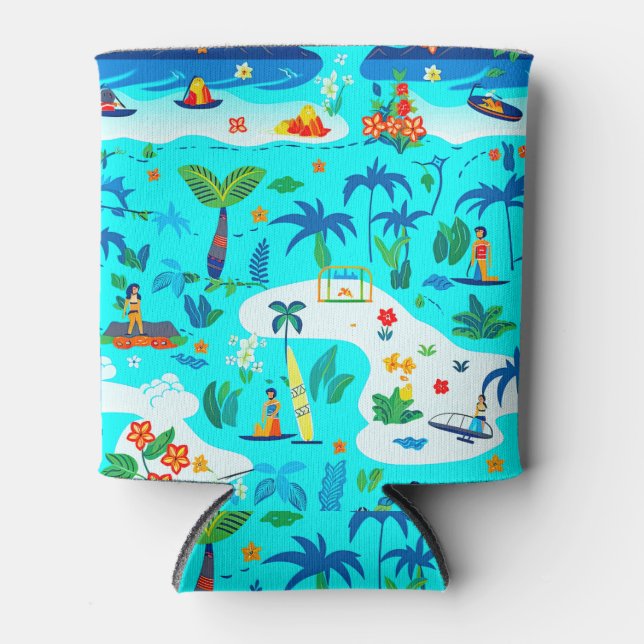 Rafraîchisseur Pour Canette Vacances tropicales (Devant)