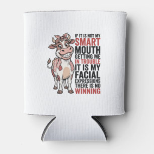 Rafraîchisseur Pour Canette Vache mignonne insolente graphique vintage Smart M