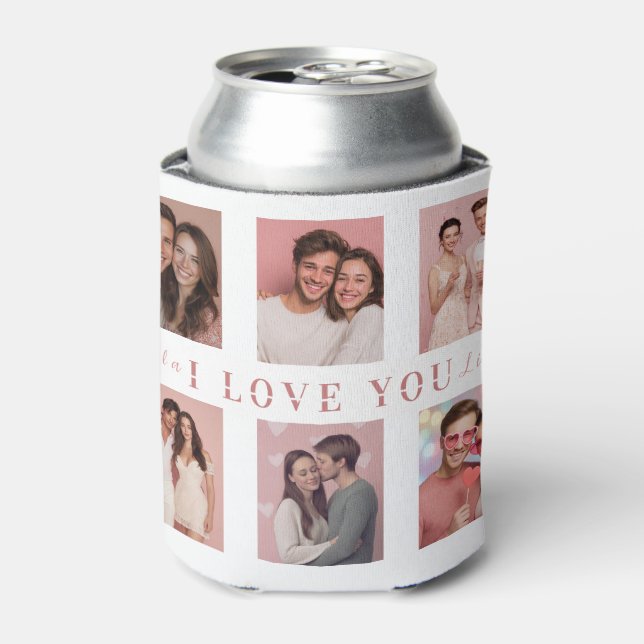 Rafraîchisseur Pour Canette Valentine's Day Can Cooler | Custom Couple Photos (Can devant)