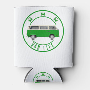 Rafraîchisseur Pour Canette Van Life Vintage Retro Camper Bus vert