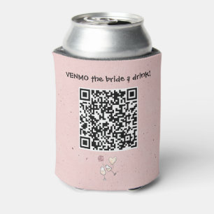 Rafraîchisseur Pour Canette Venmo la mariée A Drink Custom QR Code