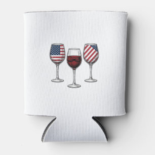 Rafraîchisseur Pour Canette Verres à vin patriotiques dessin de t-shirt vector