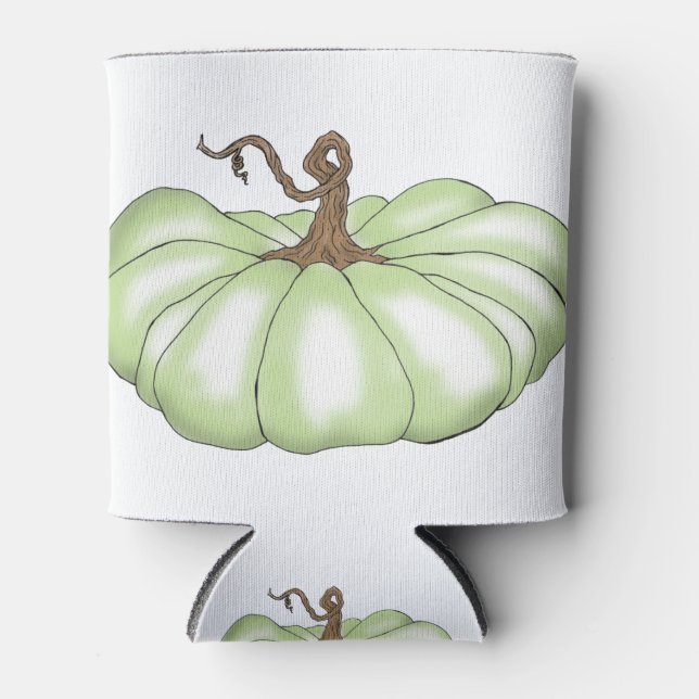 Rafraîchisseur Pour Canette vert plat citrouille (Devant)