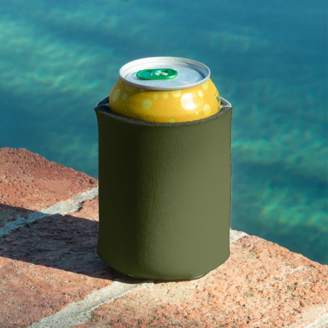 Rafraîchisseur Pour Canette Vert uni de l'armée (Piscine in situ)