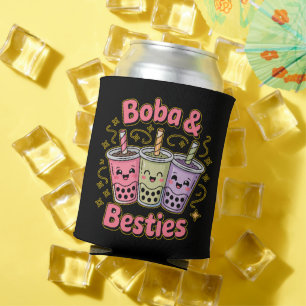 Rafraîchisseur Pour Canette Vibes BOBA & Besties - Parfait pour les amateurs d