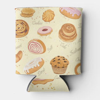 Rafraîchisseur Pour Canette Viennoiseries Assorties : Motif sans Seamless Savo
