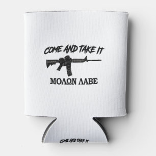 Rafraîchisseur Pour Canette Viens le prendre ! Molon Labe ! Noir en grec.