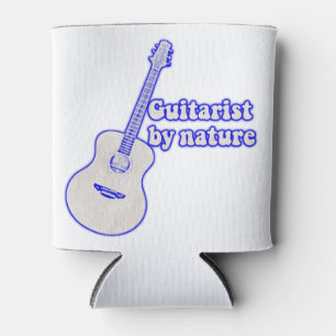 Rafraîchisseur Pour Canette Vintage guitare bleue. Guitariste par nature