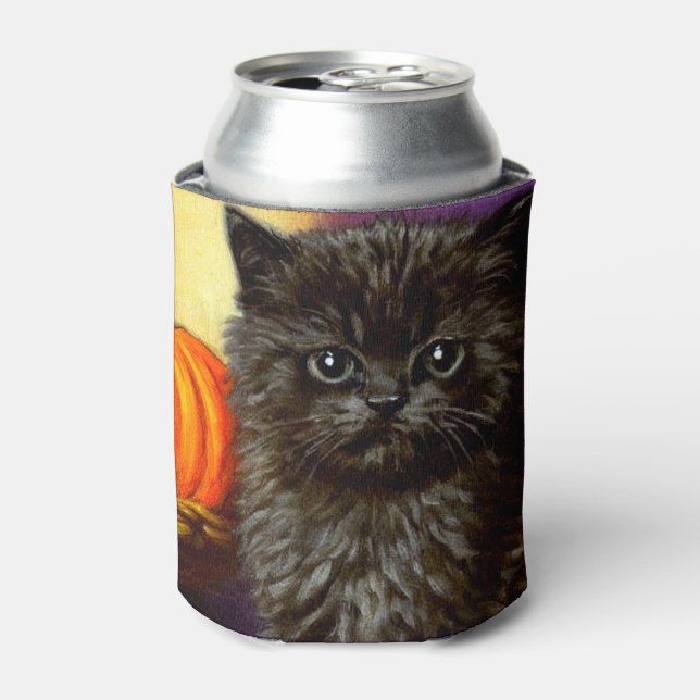 Rafraîchisseur Pour Canette Vintage Halloween Kitten (Can devant)