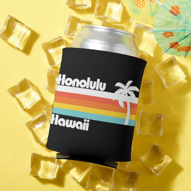 Rafraîchisseur Pour Canette Vintage Honolulu Hawaii (Été in situ)