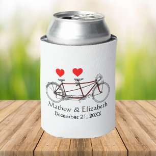 Rafraîchisseur Pour Canette Vintage Tandem Vélo Tandem Personnalisé Mariage
