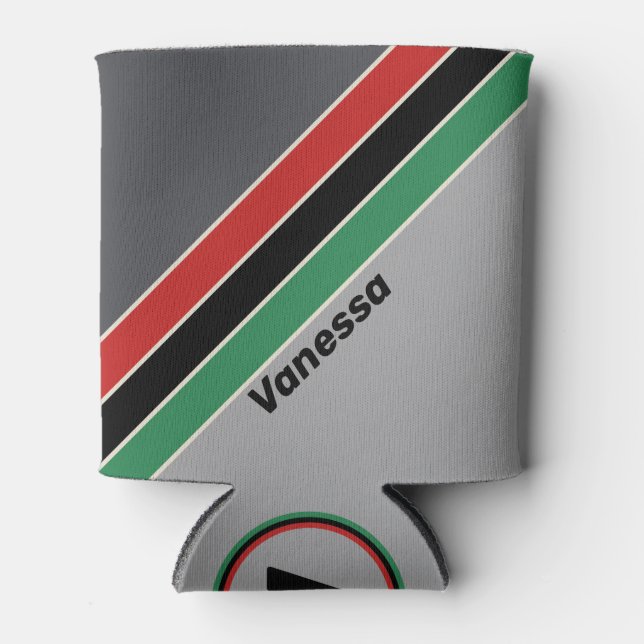 Rafraîchisseur Pour Canette Vintage VHS Stripes with Name (Devant)