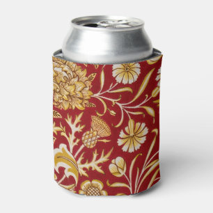 Rafraîchisseur Pour Canette Vintage William Morris Cherwell Rouge Floral Art