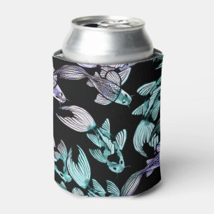Rafraîchisseur Pour Canette Violet Arc-en-ciel Koi Pond Art Kois motif de pois