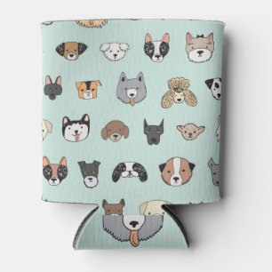 Rafraîchisseur Pour Canette Visage de chien : Motif de Doodon de dessin