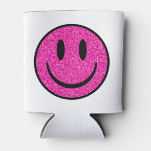Rafraîchisseur Pour Canette Visage de sourire rose Parties scintillant