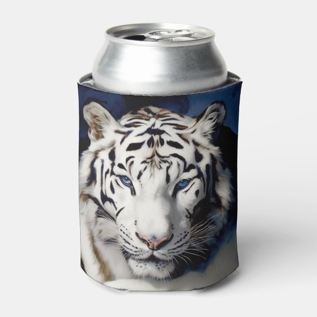 Rafraîchisseur Pour Canette Visage de Tigre Blanc (Can devant)