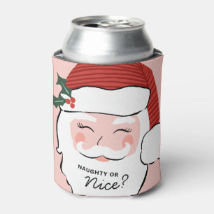 Rafraîchisseur Pour Canette Visage Père Noël joyeux   Naughty ou Nice ?