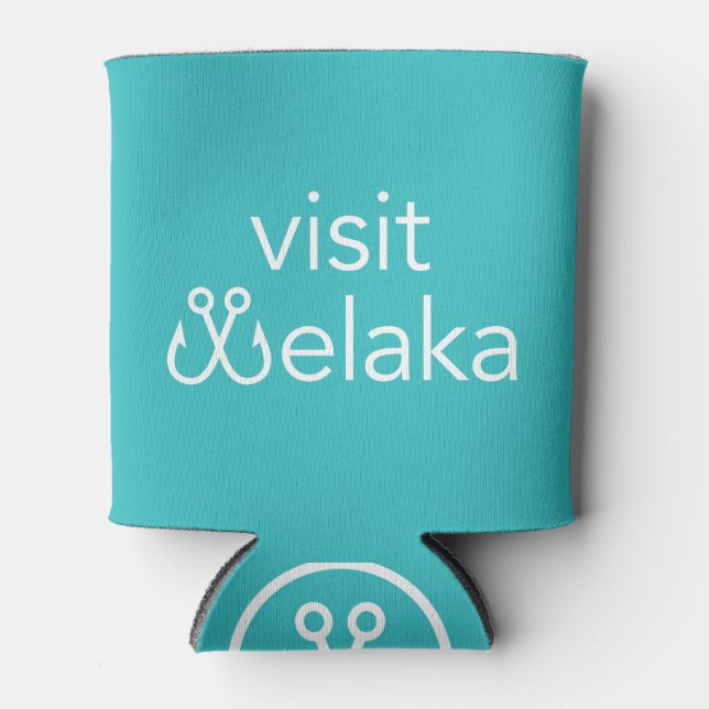 Rafraîchisseur Pour Canette Visitez Welaka Coozie - Turquoise (Devant)
