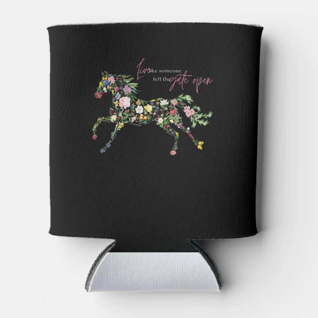 Rafraîchisseur Pour Canette vivre comme quelqu'un à gauche porte ouverte fleur (Devant)