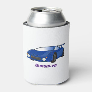 Rafraîchisseur Pour Canette Voiture de sport bleue avec illustration airfos