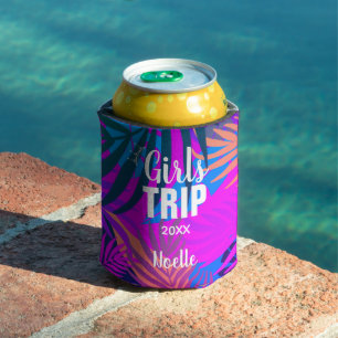 Rafraîchisseur Pour Canette Voyage de filles tropicales avec la Couronne et l'