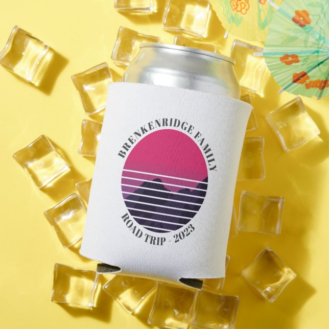 Rafraîchisseur Pour Canette Voyage en famille équipage Mountain Retro Custom (Été in situ)