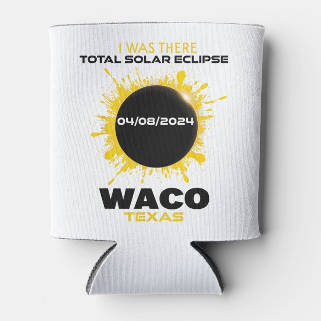 Rafraîchisseur Pour Canette Waco Texas Total Solar Eclipse 2024 (Devant)