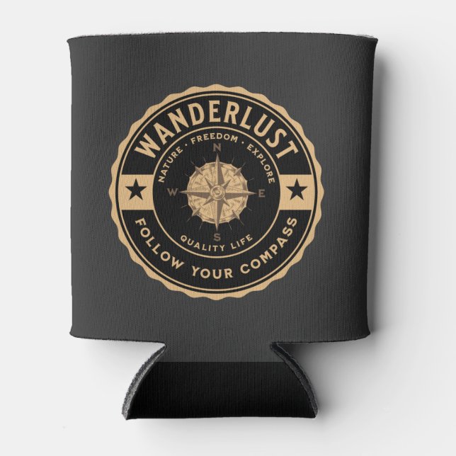 Rafraîchisseur Pour Canette Wanderlust Adventure Camping extérieur Randonnée d (Devant)