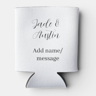 Rafraîchisseur Pour Canette Wedding couple name message date romantic elegant 